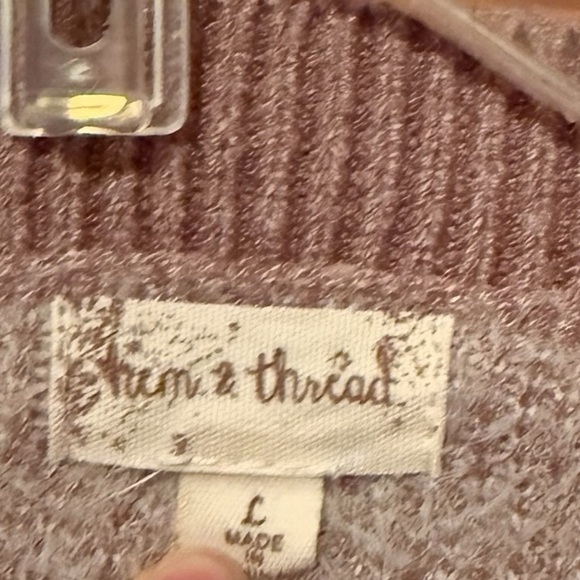 Hem & Thread Brown Heart Pattern Sweater - Picture 2 of 5